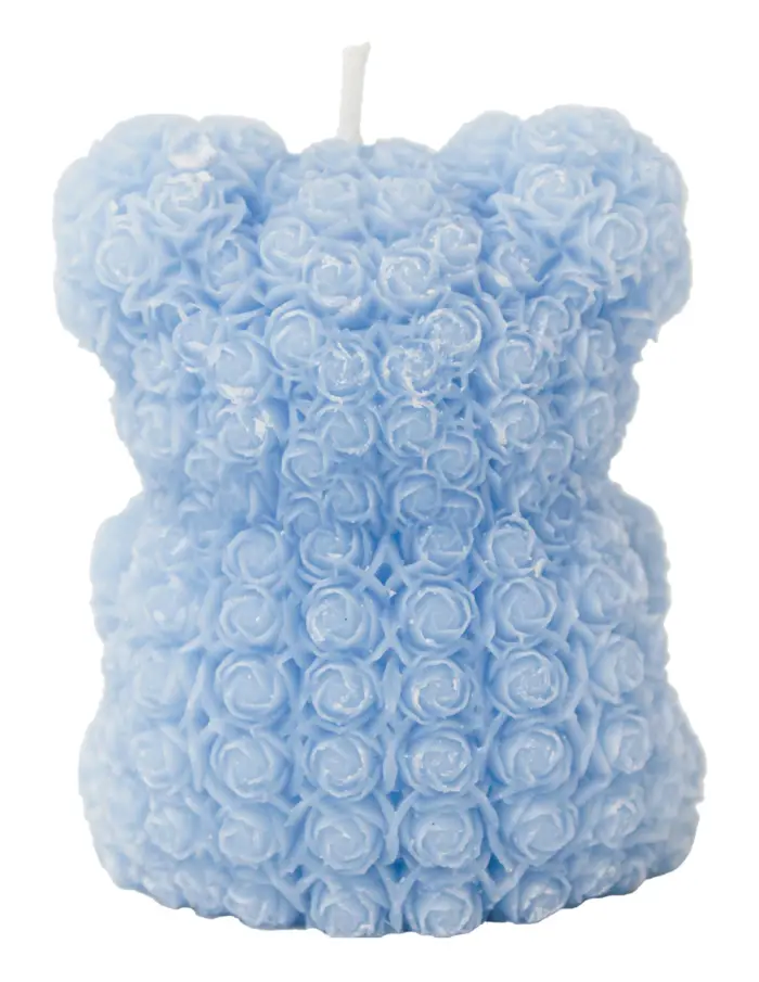 Vela en forma de oso de color azul de 6x8x9.5cm - Image 4