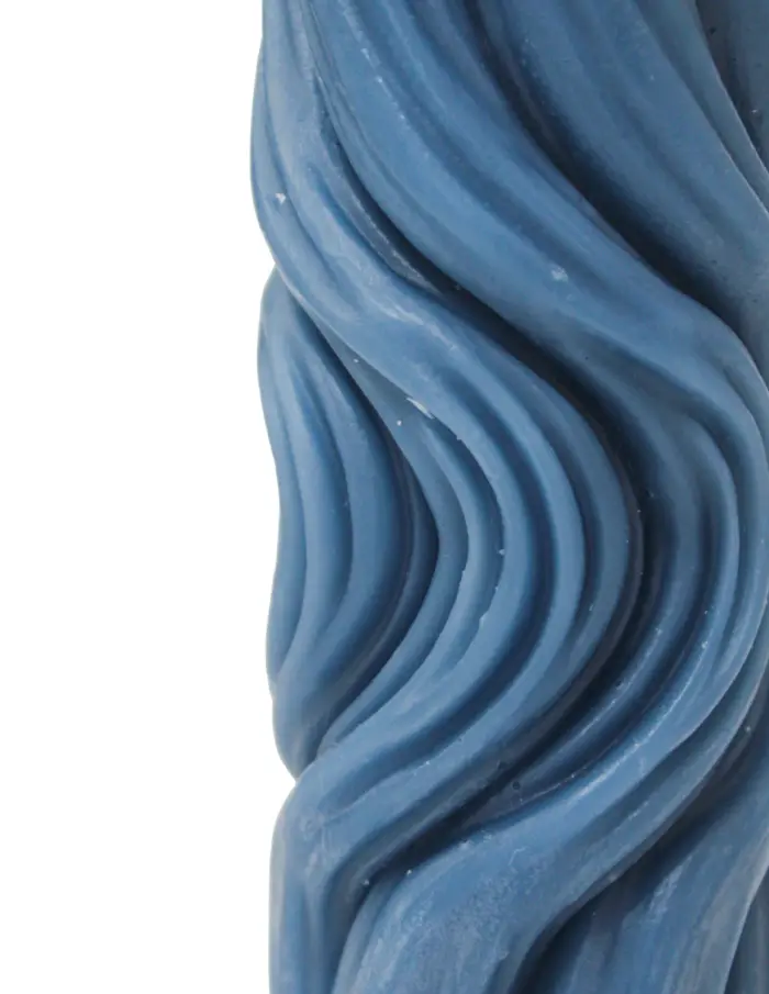 Vela diseño torcida azul marino de 4.5x4.5x14cm - Image 3