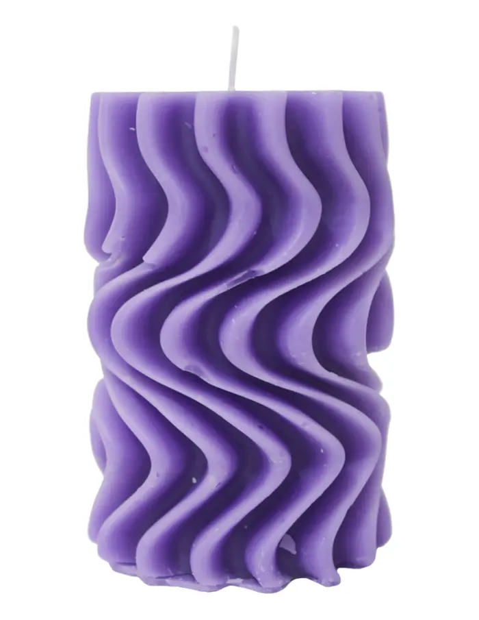 Vela diseño torcida morada de 6.5x6.5x10.5cm - Image 2