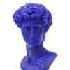 Vela diseño rostro azul rey de 8x9.5x14.5cm - Image 2