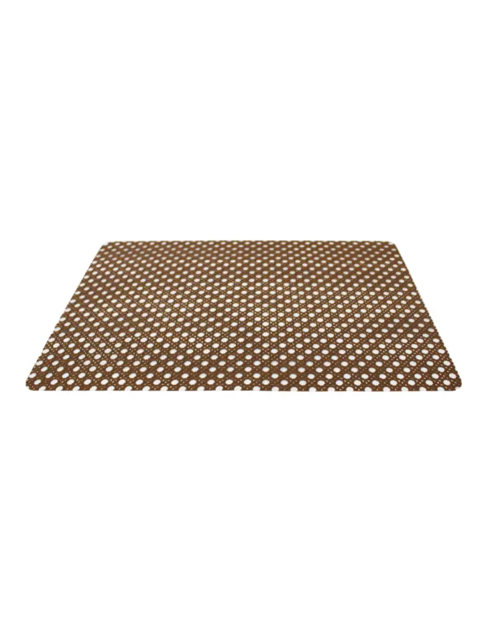 Mantel de plastico rectangular café diseño rattan de 30x45x0.1cm - Image 2