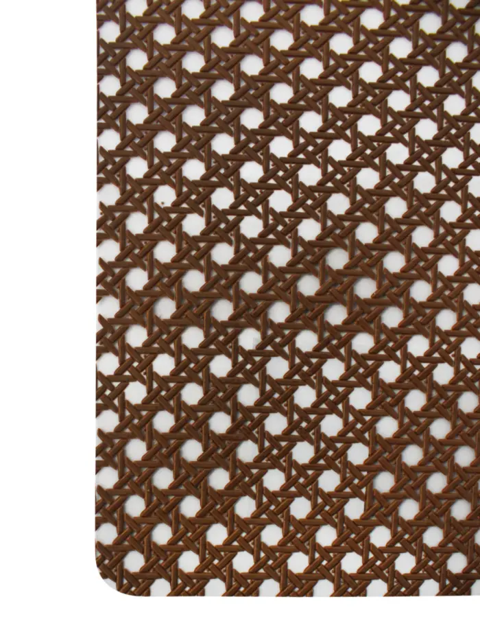 Mantel de plastico rectangular café diseño rattan de 30x45x0.1cm - Image 3