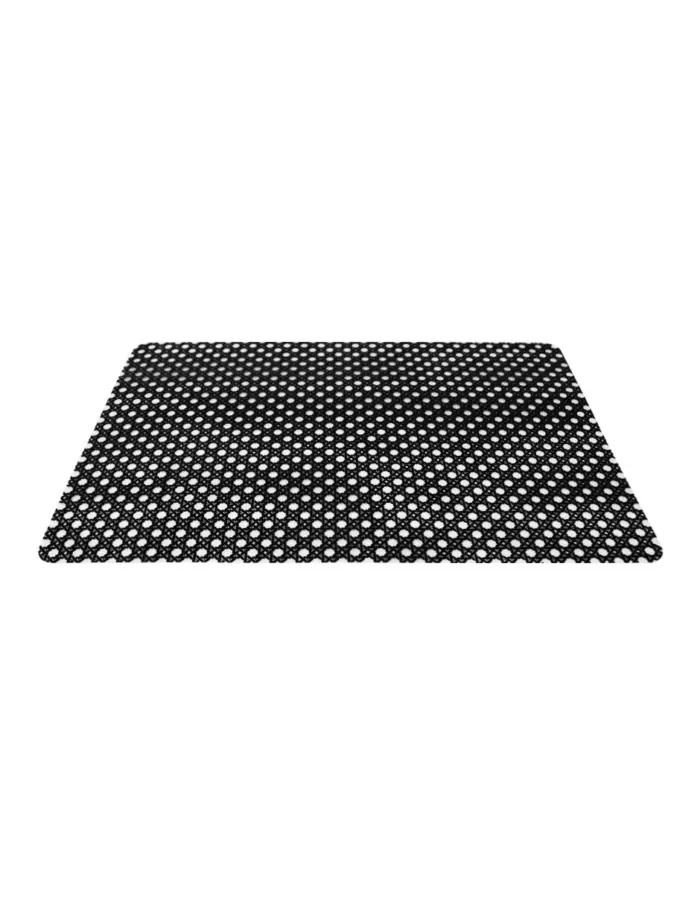 Mantel de plastico rectangular negro diseño rattan de 30x45x0.1cm - Image 2