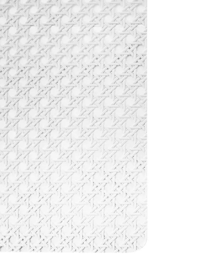 Mantel de plastico rectangular blanco diseño rattan de 30x45x0.1cm - Image 3