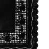 Mantel de plastico rectangular negro con orilla calada de 30x45x0.1cm - Image 3