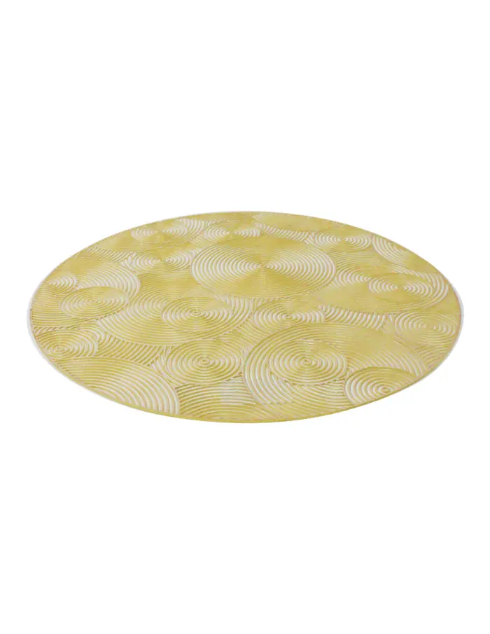 Mantel de plastico dorado diseño circulos de 38x38x0.1cm - Image 2