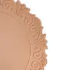 Mantel de plastico rosa claro con orilla garigoleada de 38x38x0.1cm - Image 3