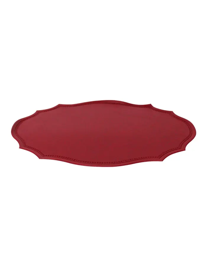 Mantel de plastico ovalado rojo de 30x45x0.1cm - Image 2