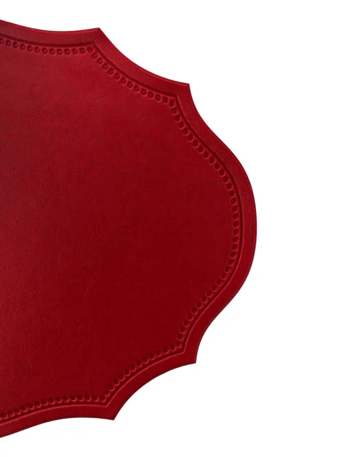 Mantel de plastico ovalado rojo de 30x45x0.1cm - Image 3