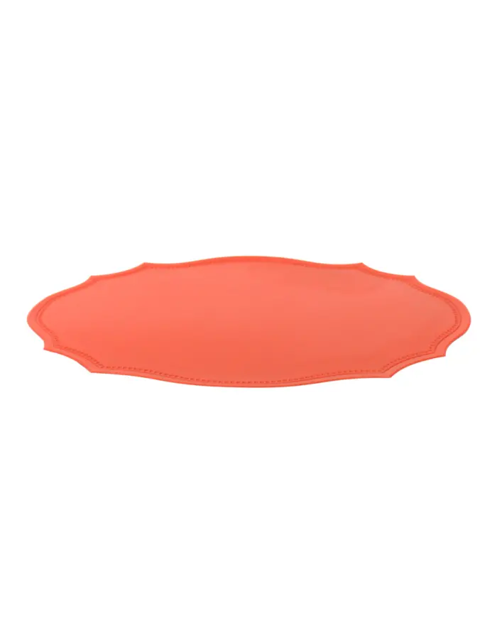 Mantel de plastico ovalado naranja de 30x45x0.1cm - Image 2