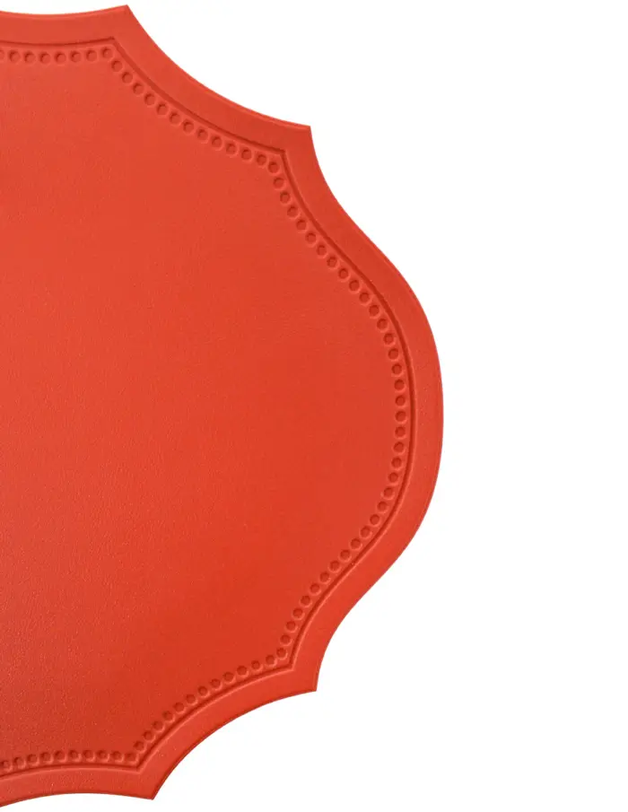 Mantel de plastico ovalado naranja de 30x45x0.1cm - Image 3