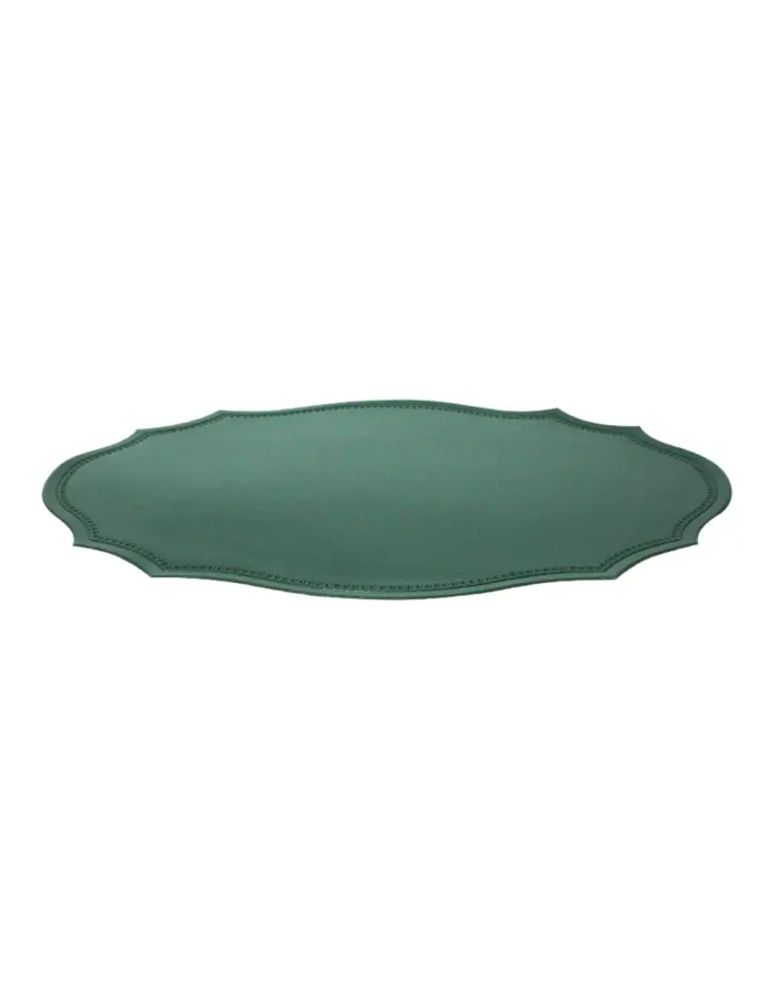 Mantel de plastico ovalado verde de 30x45x0.1cm - Image 2