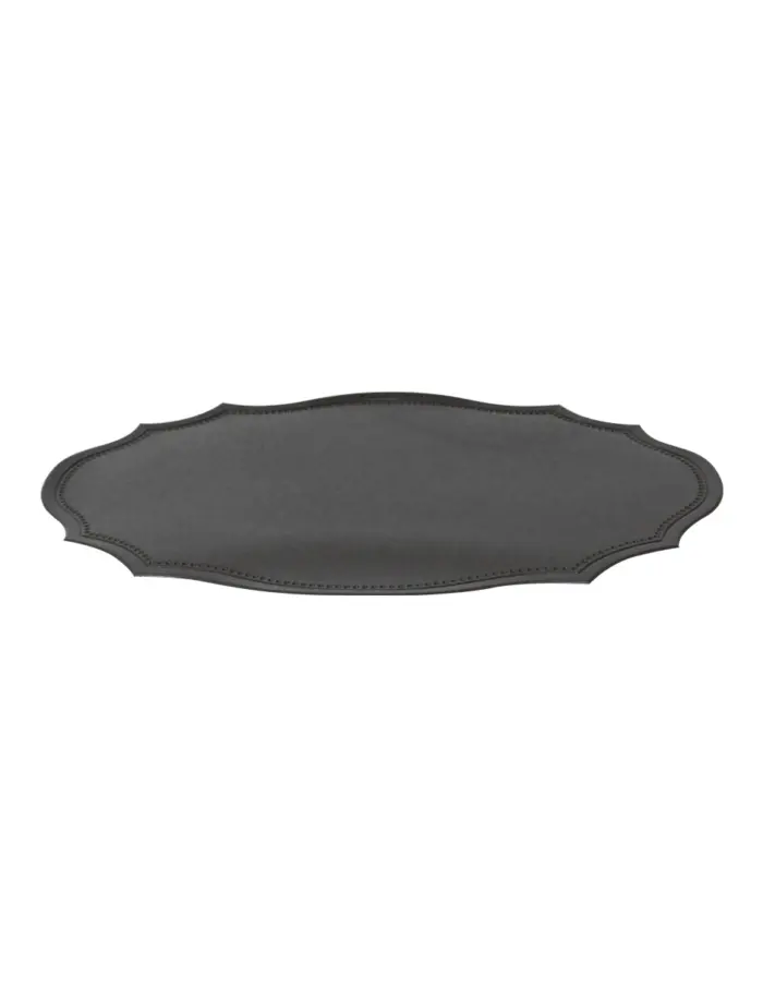 Mantel de plastico ovalado negro de 30x45x0.1cm - Image 2