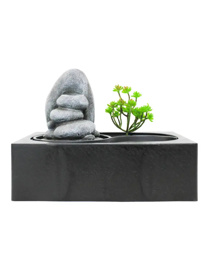 Fuente de poliresina con jardin zen y luz de 29x21x22cm - Image 2