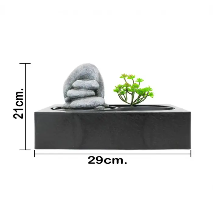 Fuente de poliresina con jardin zen y luz de 29x21x22cm - Image 4