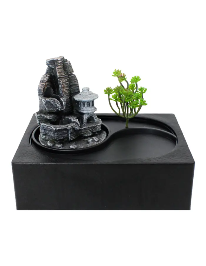 Fuente de poliresina con jardin zen y luz de 29x21x22cm - Image 2