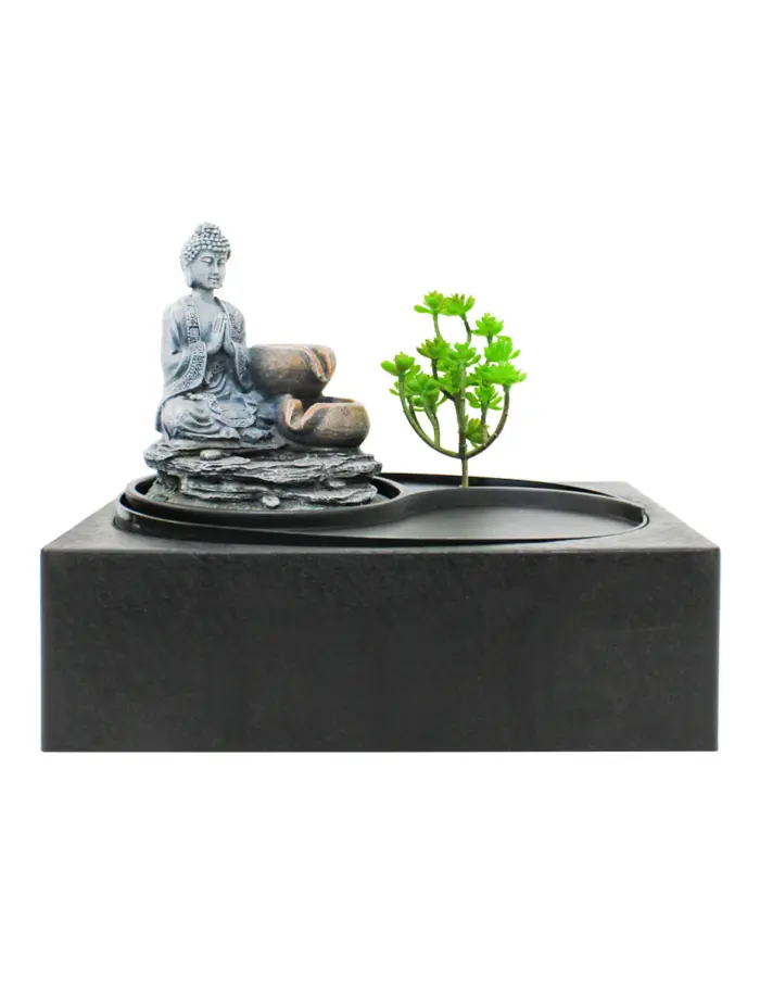 Fuente de poliresina con jardin zen y luz de 29x21x22cm - Image 2