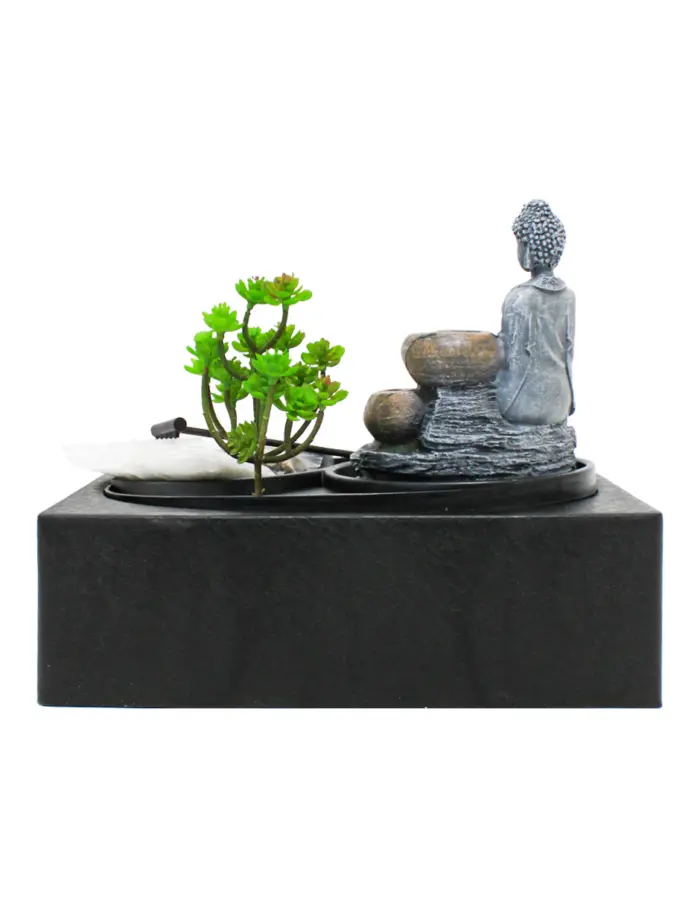 Fuente de poliresina con jardin zen y luz de 29x21x22cm - Image 3