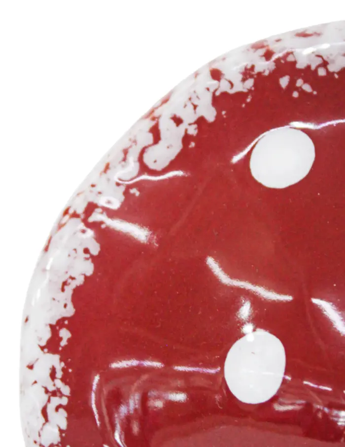Seta de porcelana roja de 10.5x10.5x10.5cm - Image 4