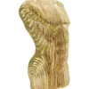 Torso de hombre de poliresina dorada de 10x6.5x17cm - Image 2