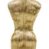 Torso de hombre de poliresina dorada de 10x6.5x17cm - Image 3