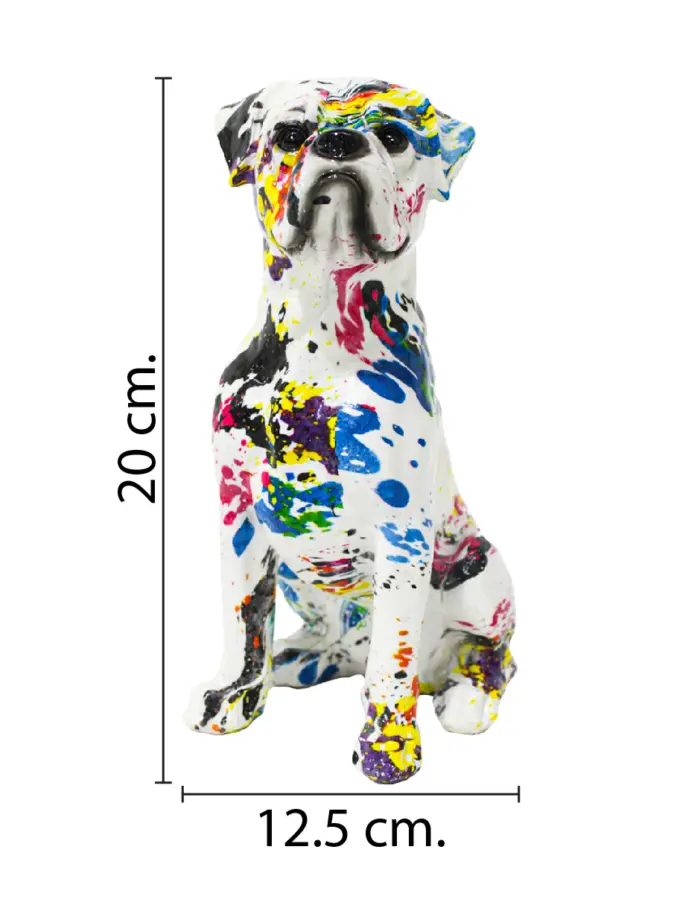 Perro de poliresina multicolor de 12.5x9x20cm - Image 2