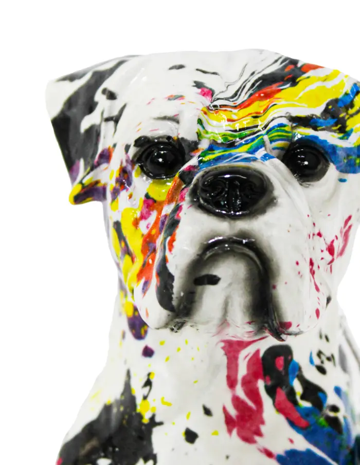 Perro de poliresina multicolor de 12.5x9x20cm - Image 3