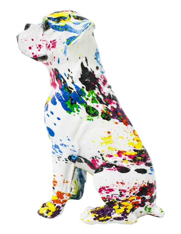 Perro de poliresina multicolor de 12.5x9x20cm - Image 4