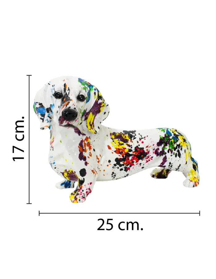 Perro de poliresina multicolor de 25x15x17cm - Image 2