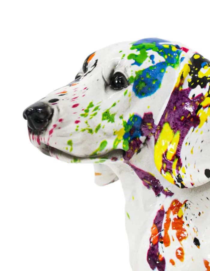 Perro de poliresina multicolor de 25x15x17cm - Image 3