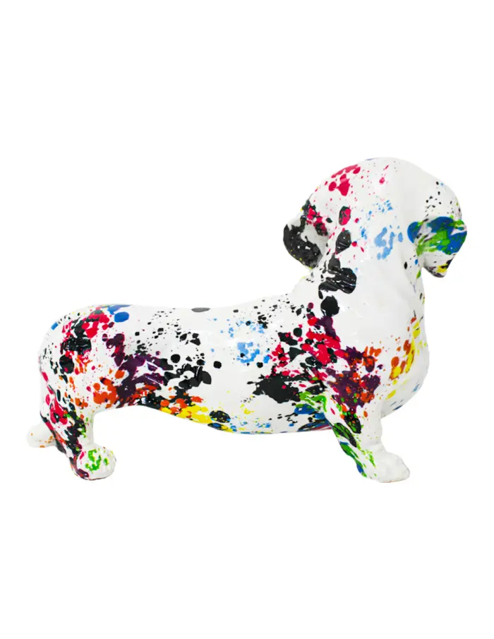 Perro de poliresina multicolor de 25x15x17cm - Image 4