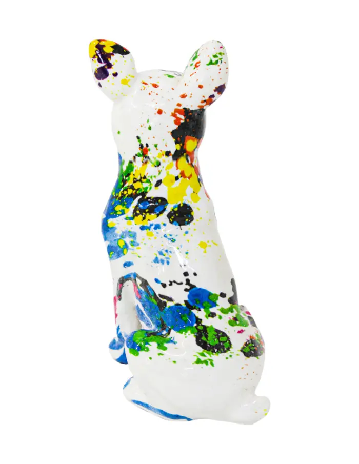 Perro de poliresina multicolor de 12x6.5x15.5cm - Image 4