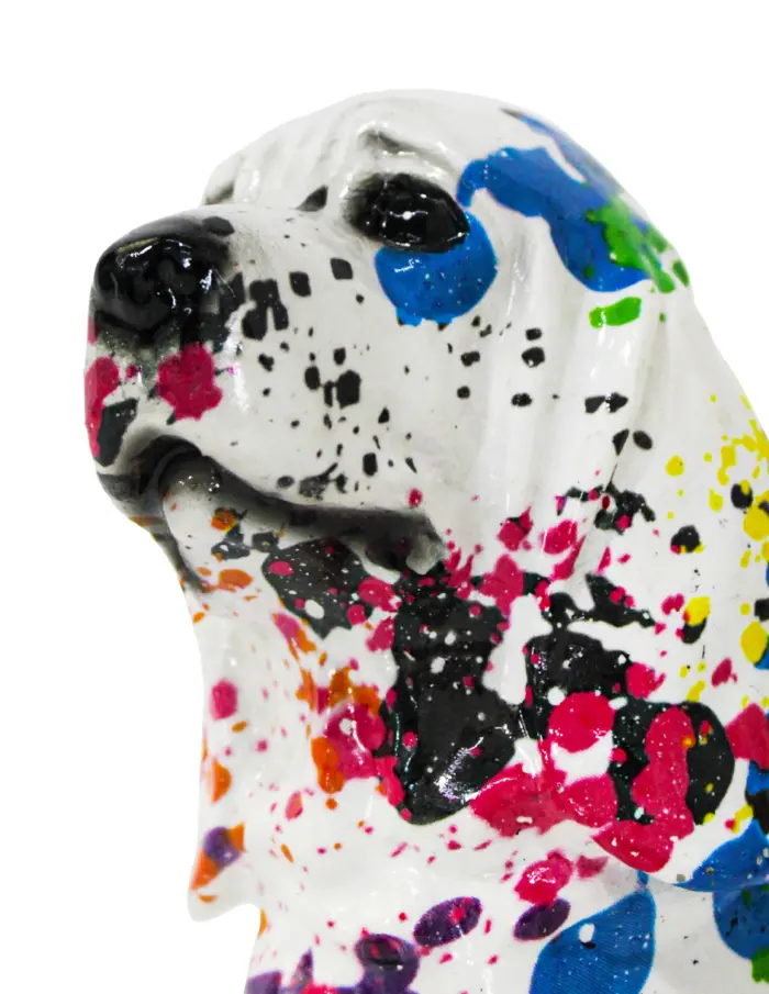 Perro de poliresina multicolor de 9x8.5x15cm - Image 3