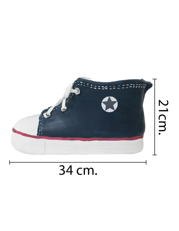 Maceta de poliresina diseño tenis azul de 34x16x17cm - Image 2
