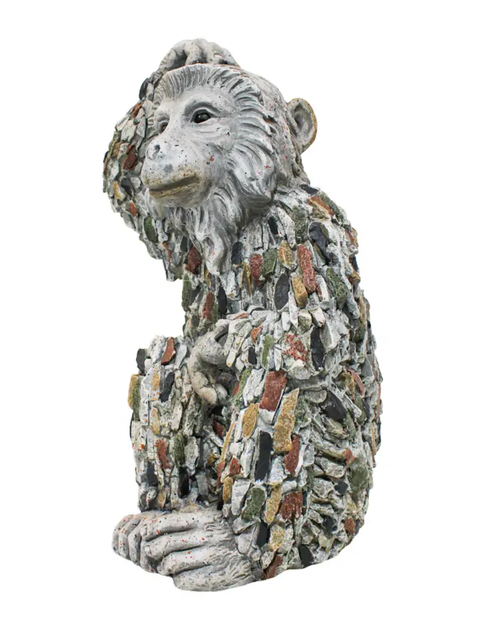 Chimpancé de poliresina de 31x26.5x49.2cm - Image 2