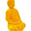 Buda de poliresina amarillo de 8x7.5x13cm - Image 2