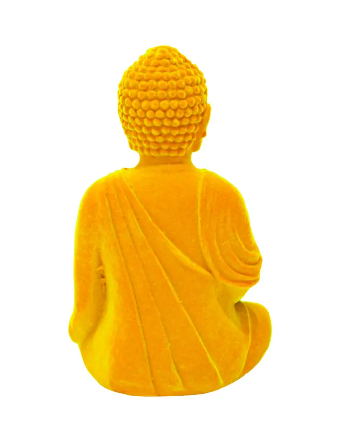 Buda de poliresina amarillo de 8x7.5x13cm - Image 3
