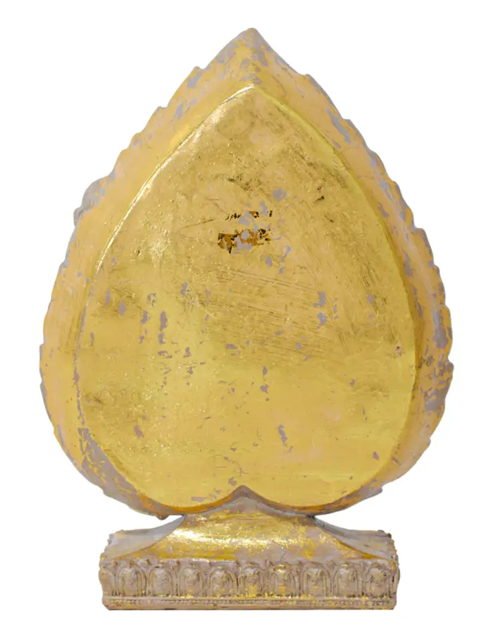 Elefante de poliresina en hoja dorado de 15.2x4.5x20.8cm - Image 4