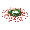 Juego de 4 servilleteros con cuentas rojas y verdes de 6cm - Image 3