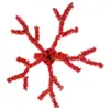 Juego de 4 servilleteros con chaquiras rojas diseño coral de 4cm - Image 3