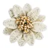 Juego de 4 servilleteros de yute diseño flores de 9x7cm - Image 3