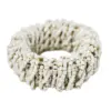 Juego de 4 servilleteros con chaquiras blancas de 6cm - Image 3
