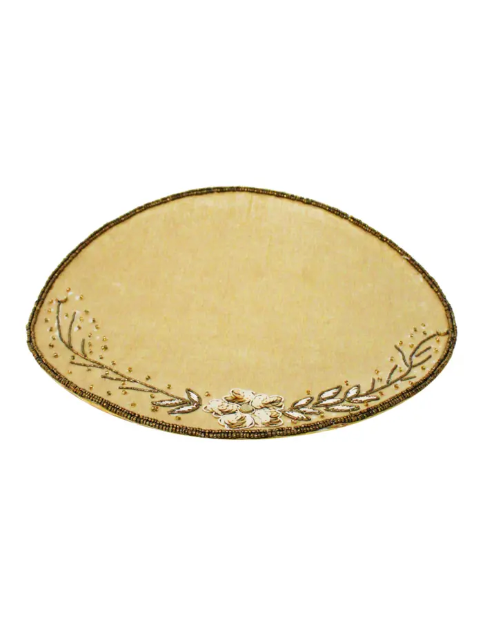 Mantel individual con diseño bordado dorado de 35cm - Image 2