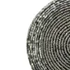 Juego de 4 portavasos bordados de chaquiras gris claro de 10cm - Image 4