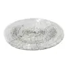 Juego de 4 portavasos bordados de chaquiras plateadas de 10cm - Image 3
