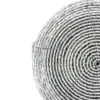 Juego de 4 portavasos bordados de chaquiras plateadas de 10cm - Image 4