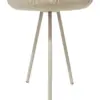 Mesa de metal beige con 3 patas de 44.5x44.5x53cm - Image 3
