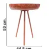 Mesa de metal roja con 3 patas de 44.5x44.5x53cm - Image 2