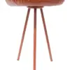 Mesa de metal roja con 3 patas de 44.5x44.5x53cm - Image 3