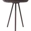 Mesa de metal marrón con 3 patas de 44.5x44.5x53cm - Image 2